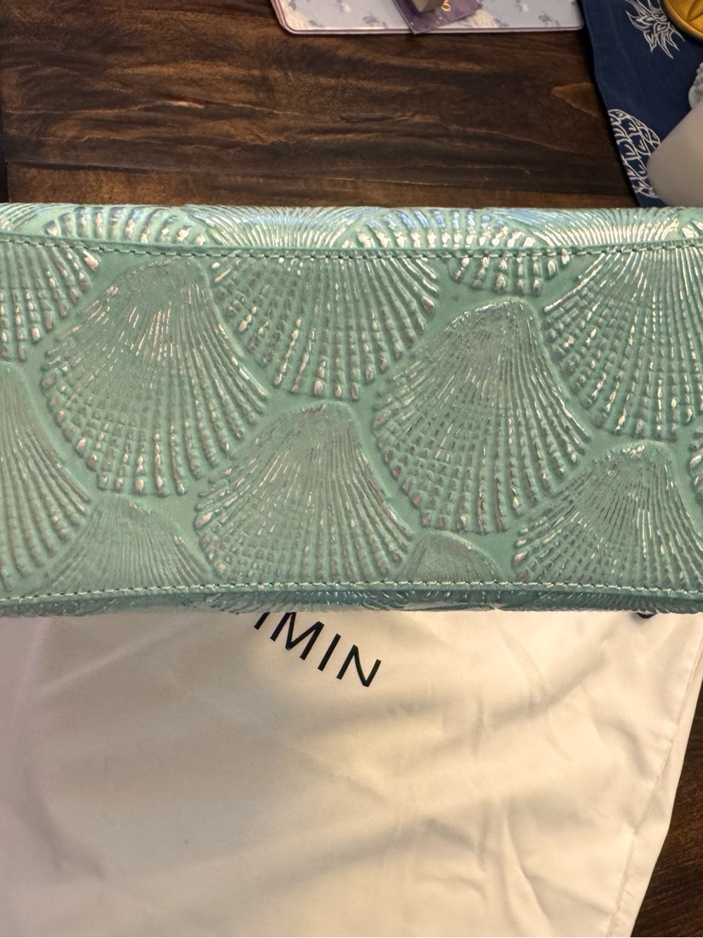 Brahmin Waterfall Tides Dome Satchel in Aqua Metallic - Picture 5 of 7